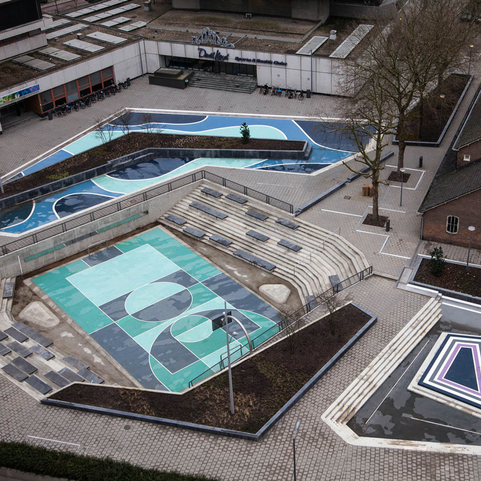 Water Squares at Benthemplein, Rotterdam, by De Urbanisten