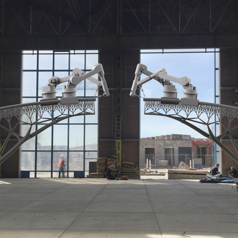Producing the world's first 3D-printed bridge with robots "is just the beginning"