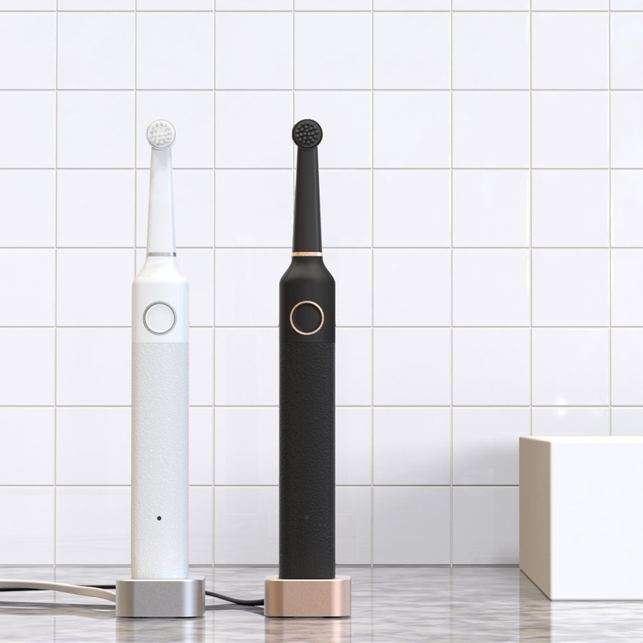 Minimal alternative to "ugly" electric toothbrushes created by Bruzzoni Global