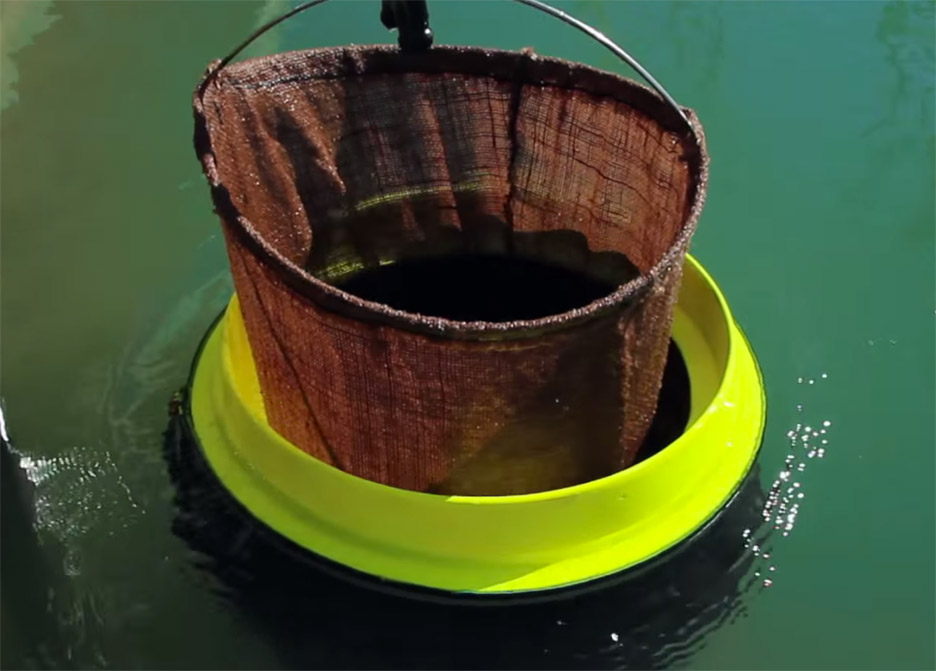 Floating Seabin prototype by Pete Ceglinski and Andrew Turton