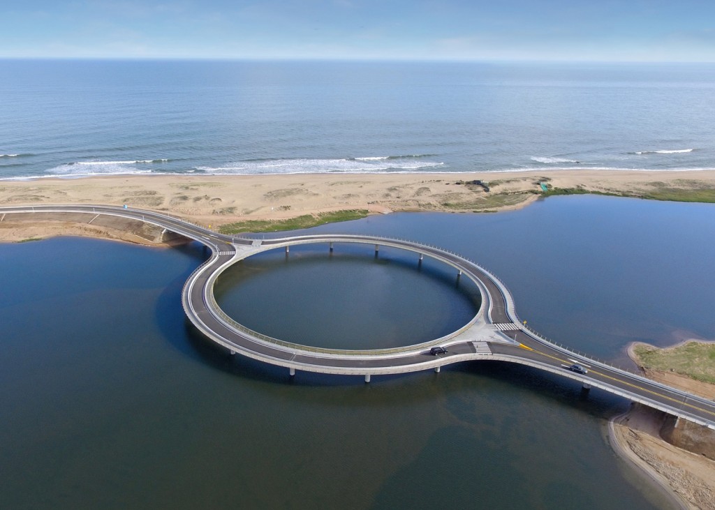 Circular Bridge By Rafael Viñoly Spans Uruguay Lagoon