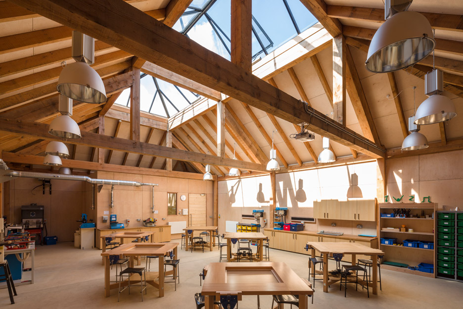 Design and Technology block at St James's School by Squire and Partners architects.
