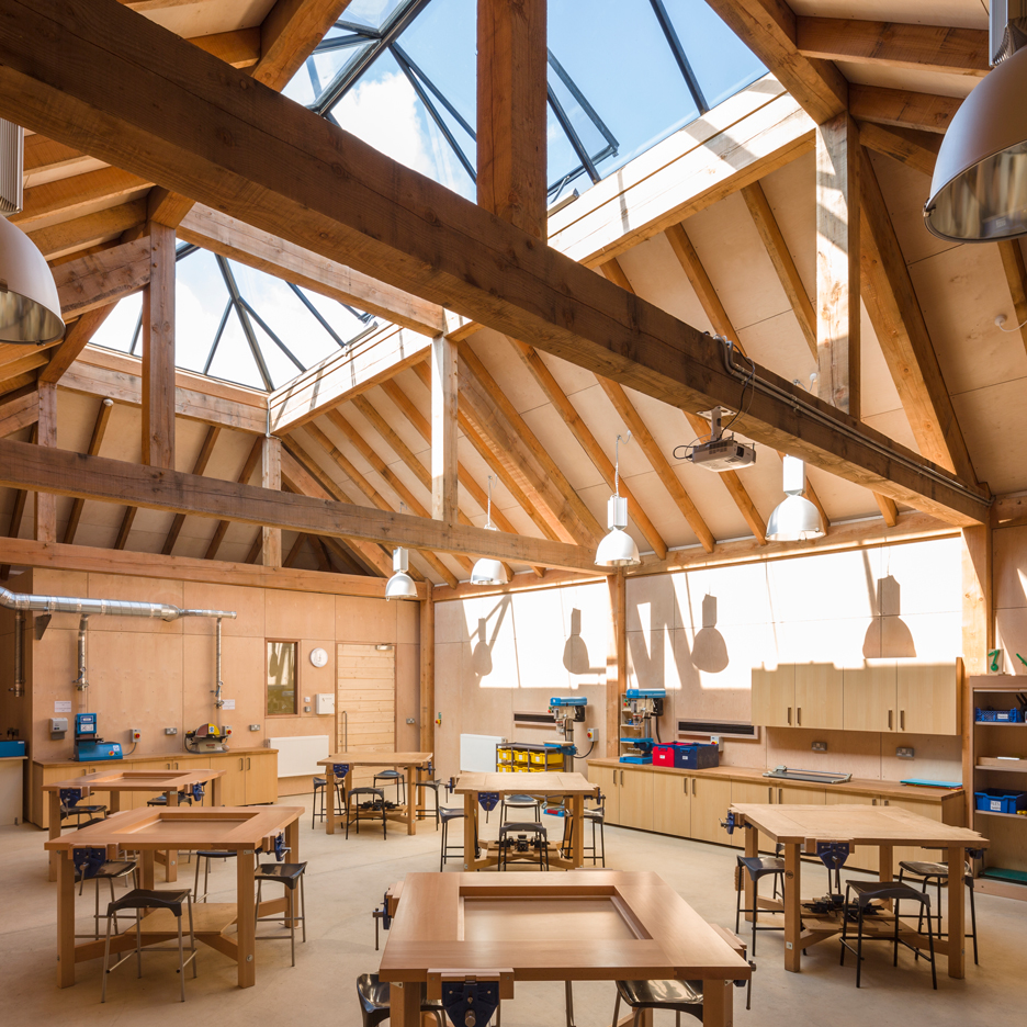 Design and Technology block at St James's School by Squire and Partners architects.