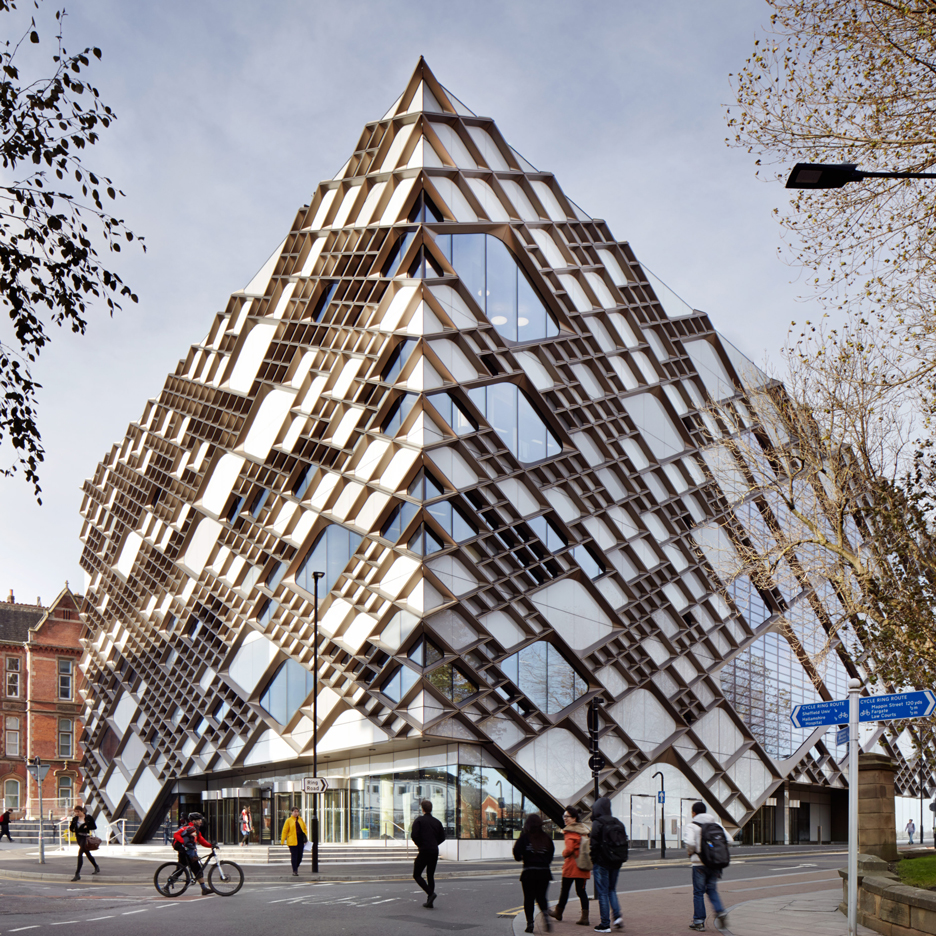 Twelve Architects applies diamond-patterned facade to Sheffield university building