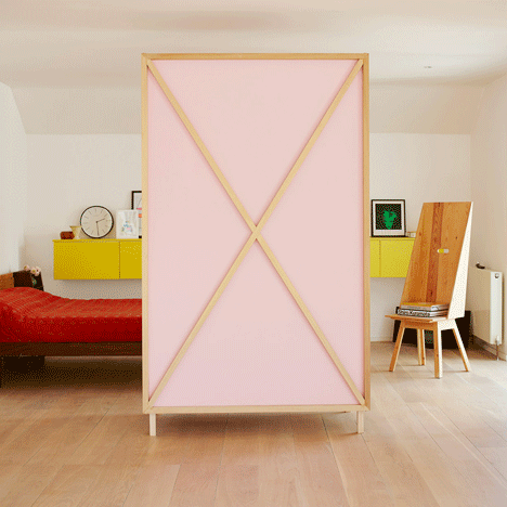 Studiomama's Metamorphic wardrobe transforms into a room divider