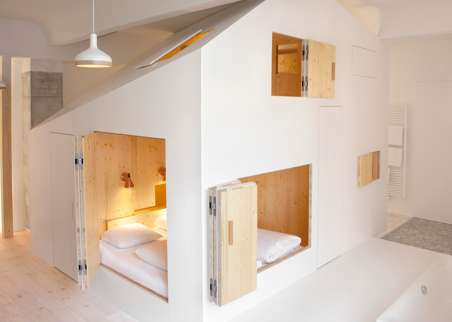 Sigurd Larsen Adds Plywood Playhouse To Michelberger Hotel Room