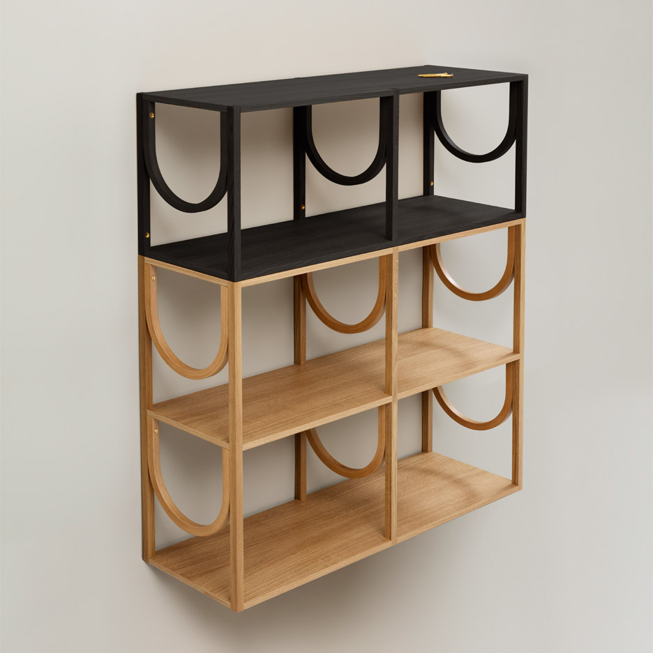 Arch shelves by Note for Fogia