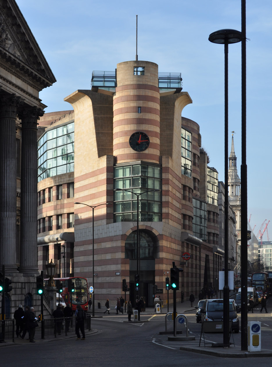 No 1 Poultry, London, 1994-98, by James Stirling