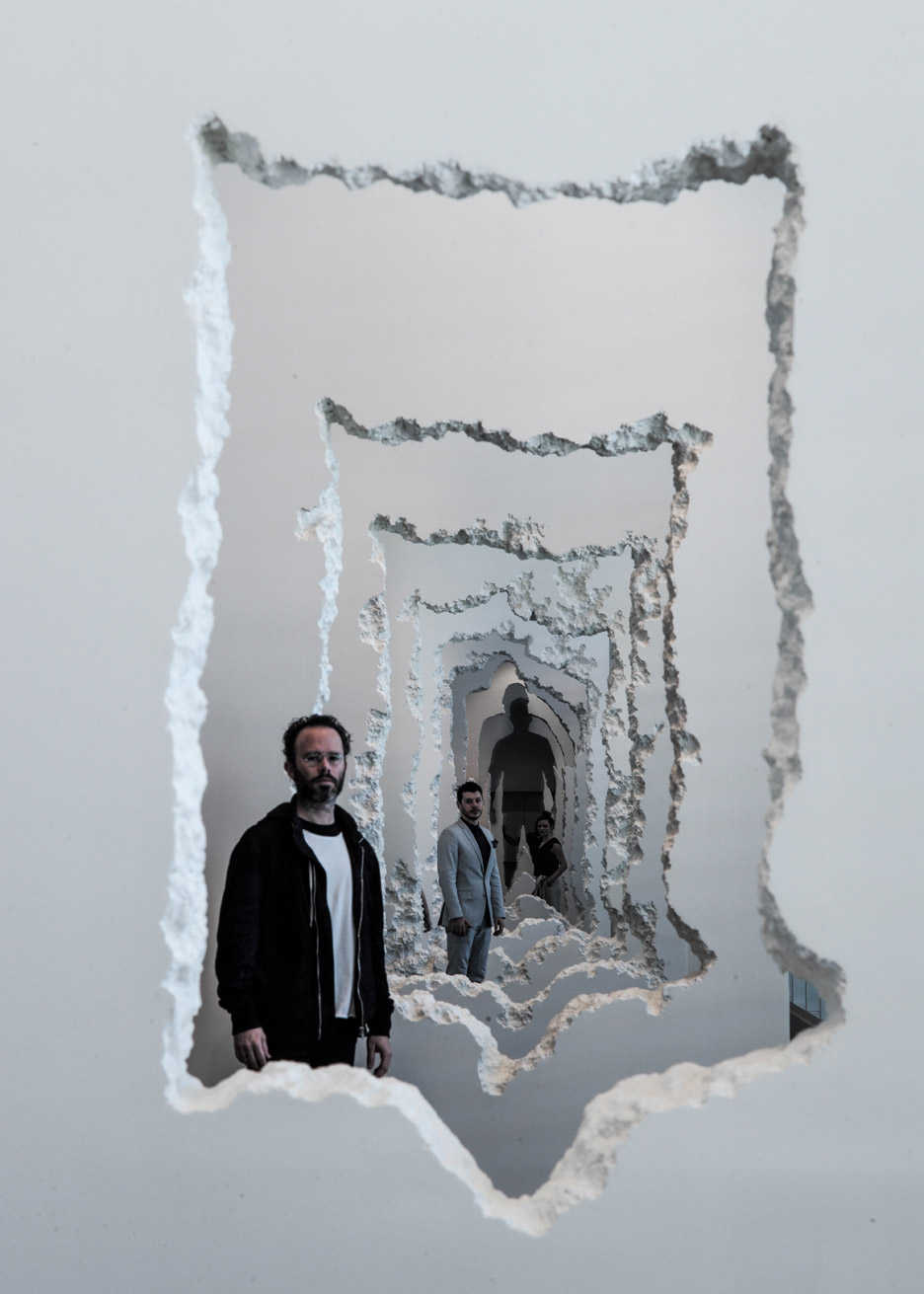 Daniel Arsham evokes knocked-through walls with SCAD installation