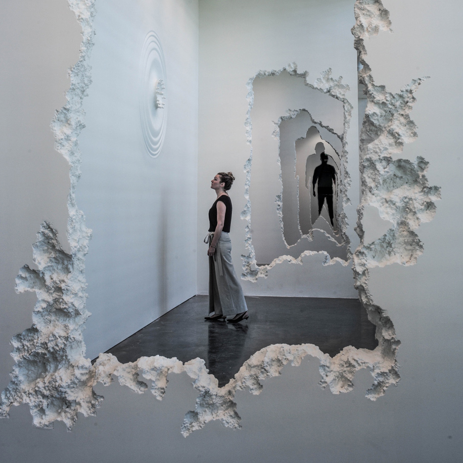 The Future Was Then exhibition by Daniel Arsham at the SCAD Museum of Art in Savannah, Georgia, USA