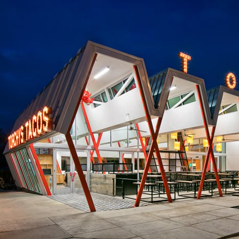 Torchy's Tacos by Chioco Design references 1950s roadside architecture