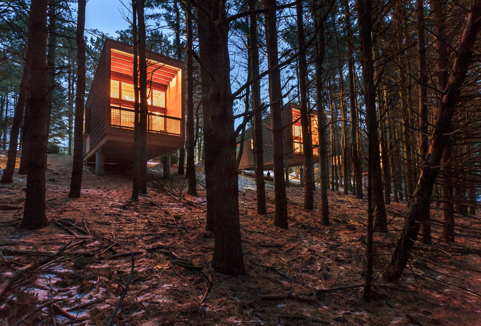 Whitewail Woods cabins by HGA