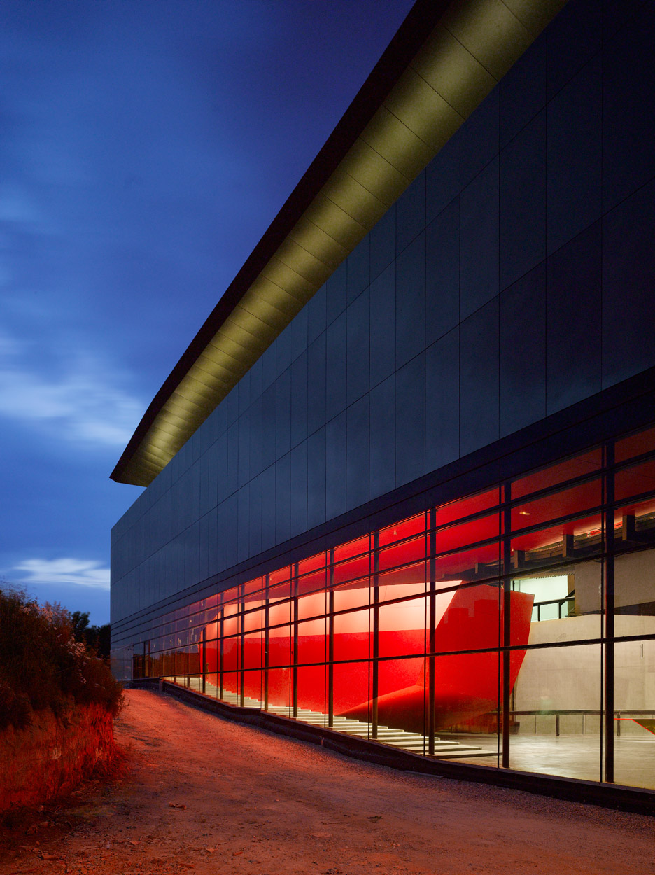 FRAC Bretagne Contemporary Art Museum by Studio Odile Decq in Rennes, 2012. Photograph by Roland Halbe