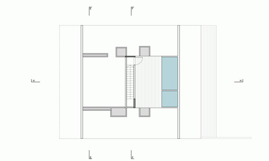 Roof plan of L4 House by Luciano Kruk Arquitectos in Costa Esmeralda, Argentina