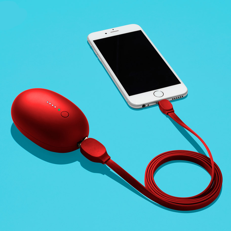 Bump portable charger by Karim Rashid for Push and Shove