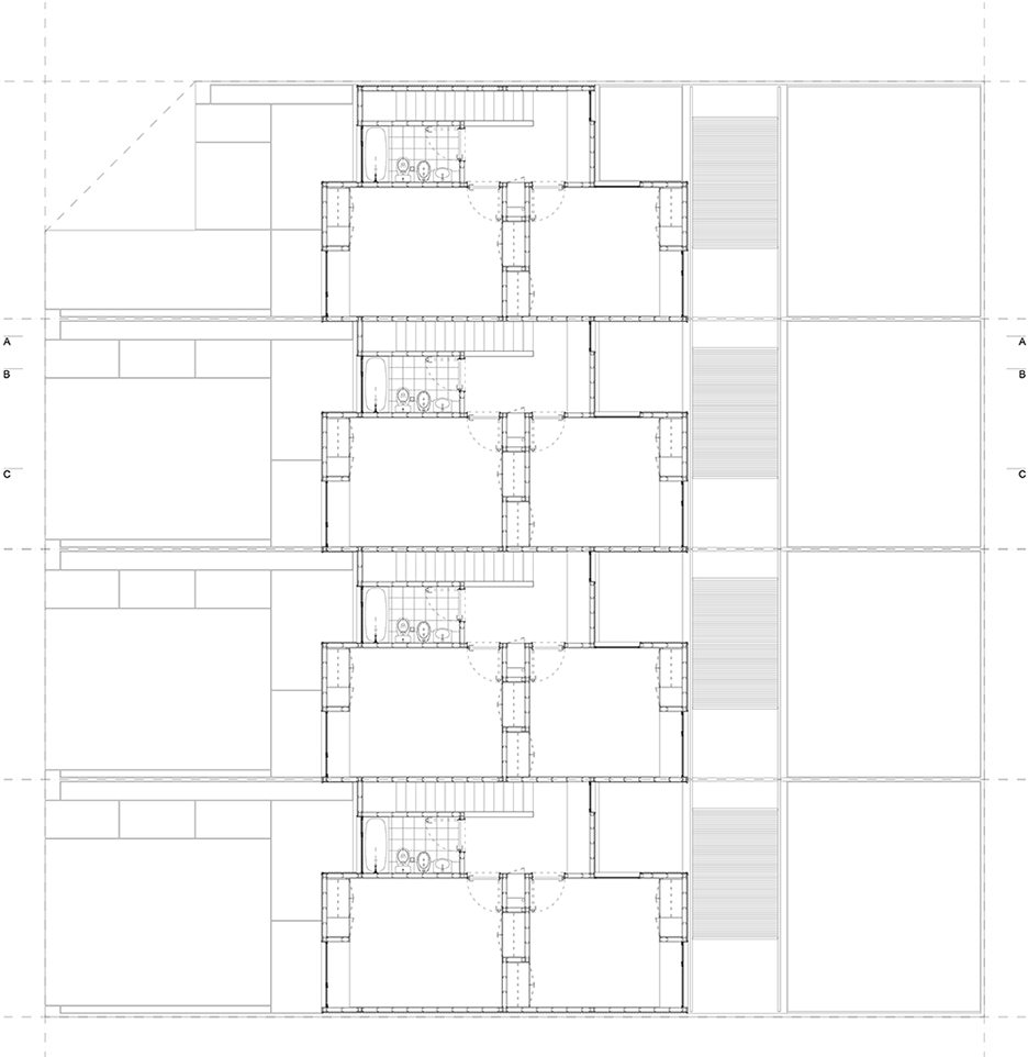 First floor plan of Calle Rivadavia by Galvez Autunno Arquitectos in Santa Cruz, Argentina