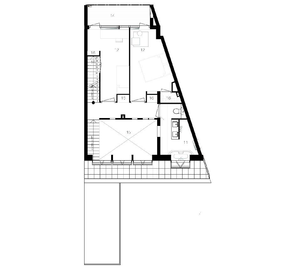 First floor plan of House in a House by Global Architects