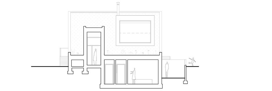 Section 2 of house PIBO by Oyo Architects in Maldegem, Belgium