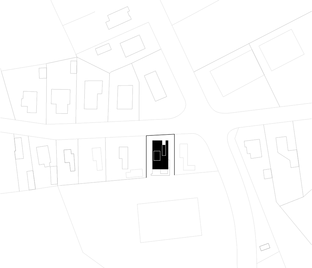 Site plan of house PIBO by Oyo Architects in Maldegem, Belgium