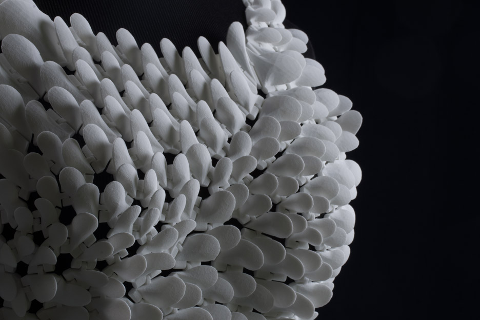 Kinematic Petal Dress by Nervous System designed for the Museum of Fine Arts Boston exhibition