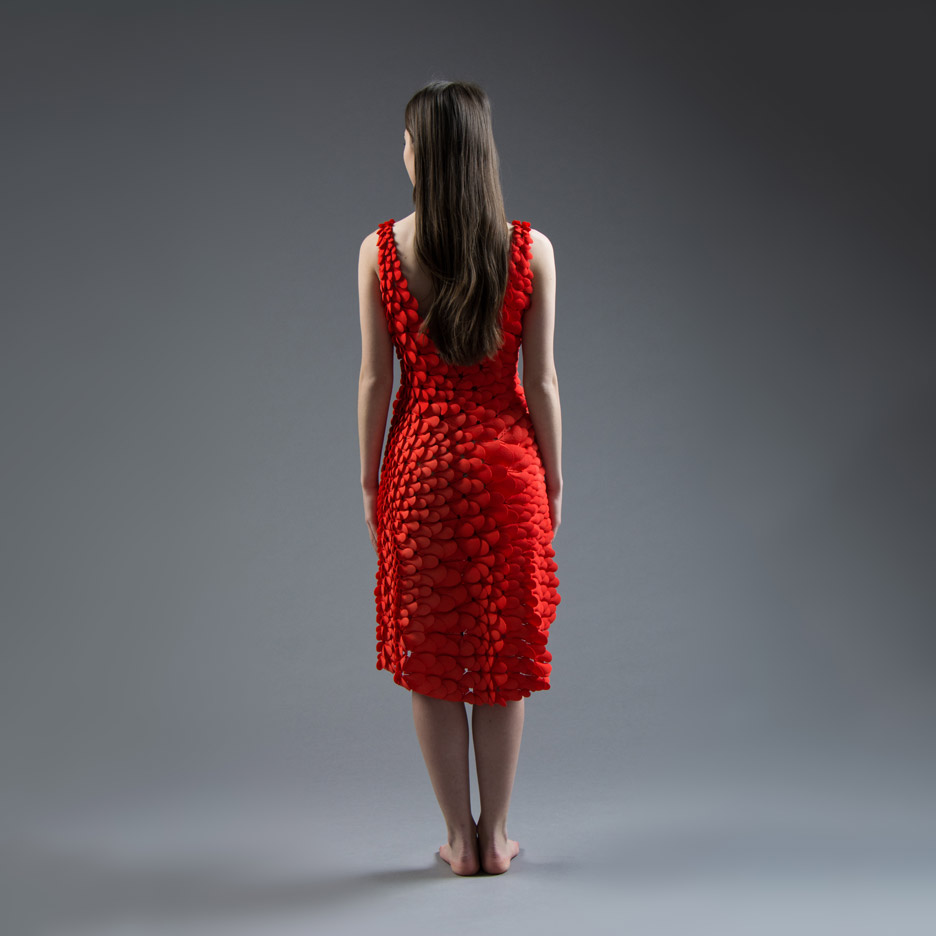 Kinematic Petal Dress by Nervous System designed for the Museum of Fine Arts Boston exhibition