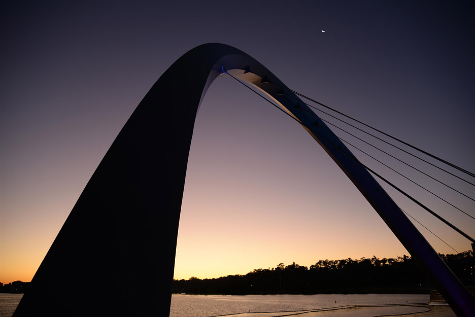 Queen Elizabeth Quay bridge in Perth, Australia by Arup Associates