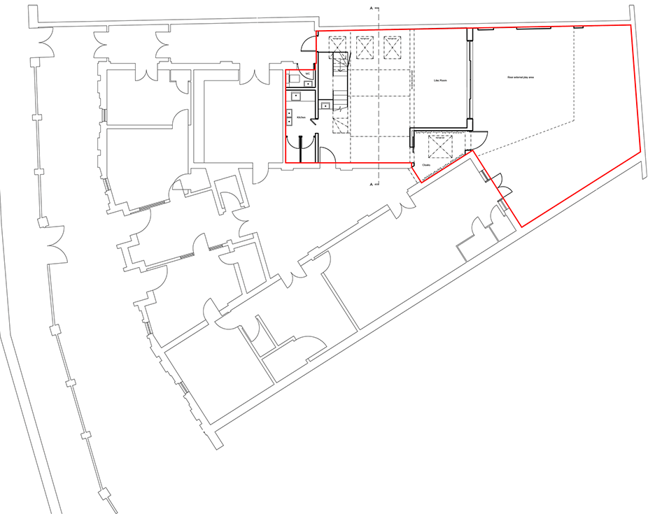 Ground floor plan of Bath house by Lipton Plant