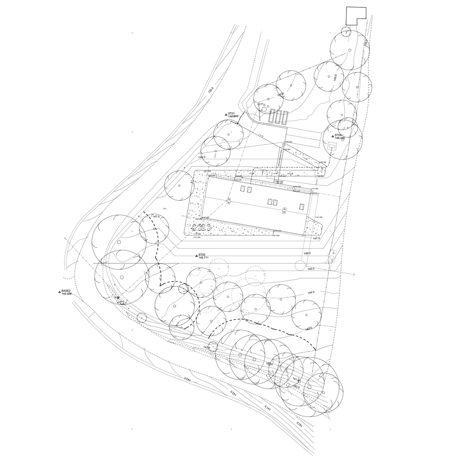 Site plan of Blakeburn Cottage by A449 Architects in Roxburghshire in Scotland