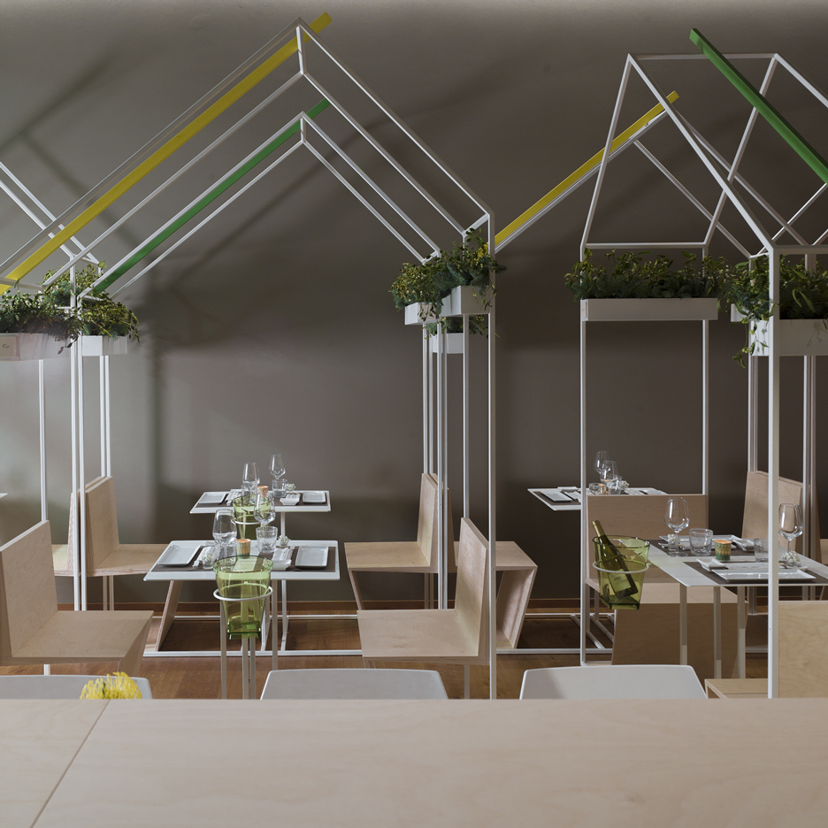 Studio Zero85 recreates outlines of Tokyo market stalls inside Italian sushi bar