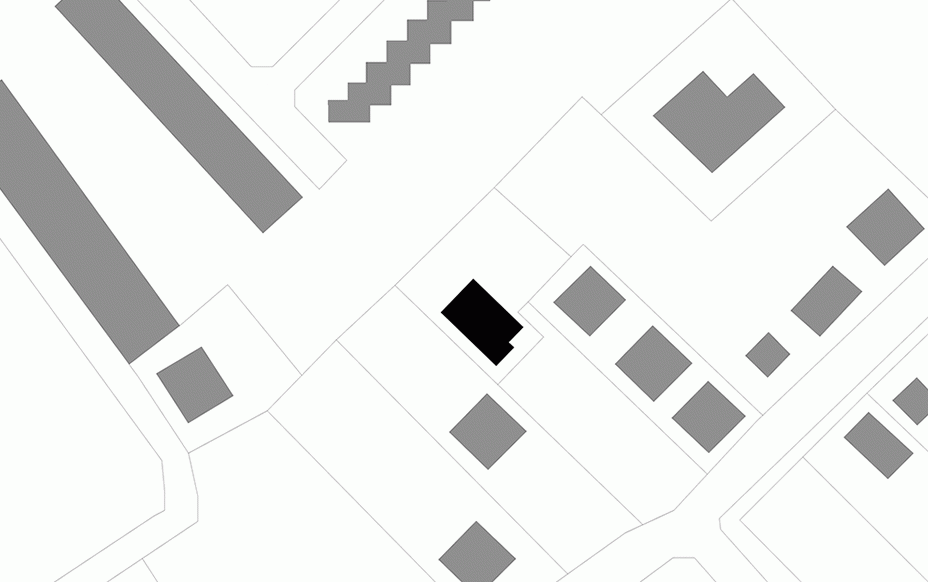 Site plan of Cedar House by Pracownia Projektowa Mariusz Wrzeszcz, a residential architecture project in Poland