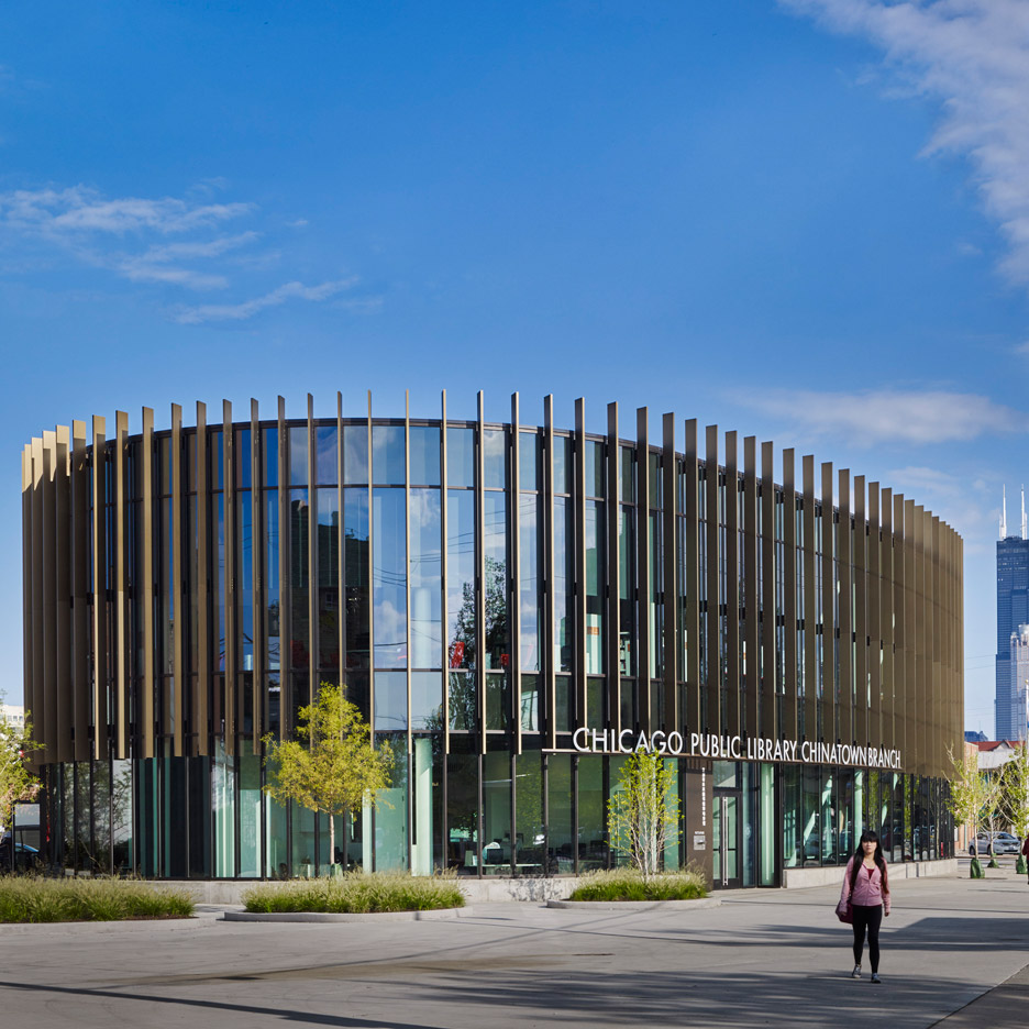 Chicago Public Library, Chinatown Branch; Chicago by Skidmore, Owings & Merrill LLP winner of the 2016 AIA library awards