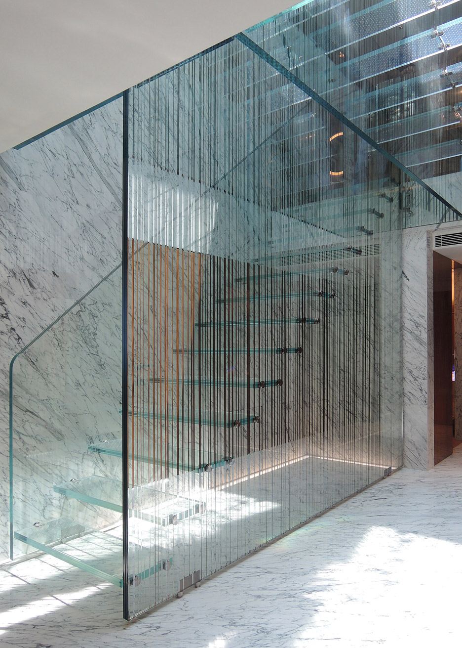 Glass stair and skylight by Carpenter Lowings interior Hong Kong, China