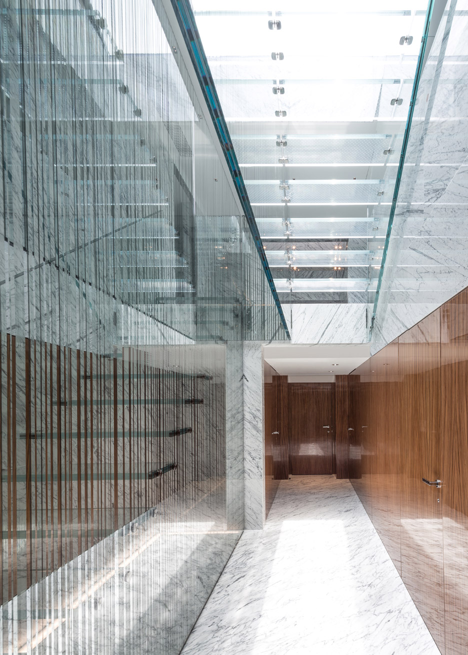 Glass stair and skylight by Carpenter Lowings interior Hong Kong, China