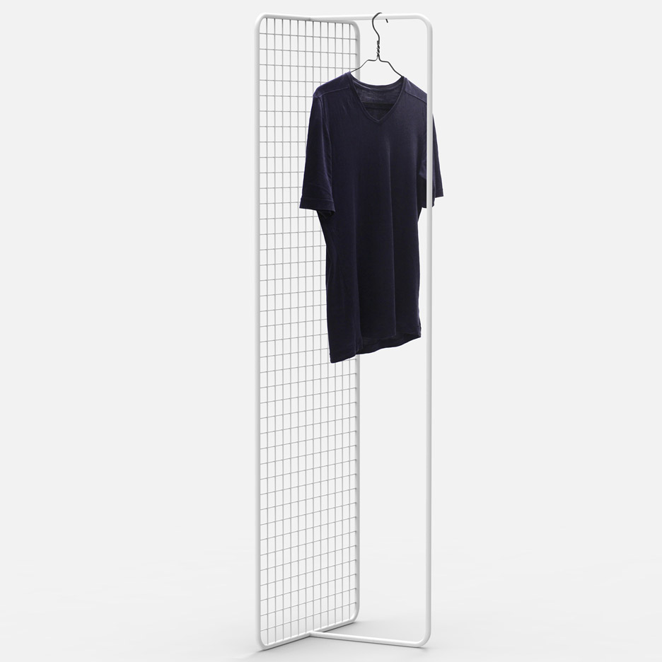 Grid clothing rail by Thomas Schnur for Milan 2016