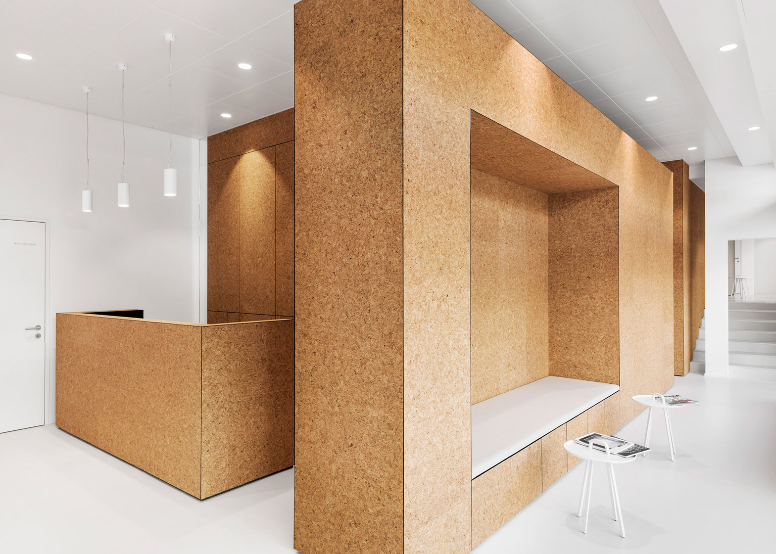 Dost Converts 1960s Restaurant Into Heart Clinic With Cork Cubicles