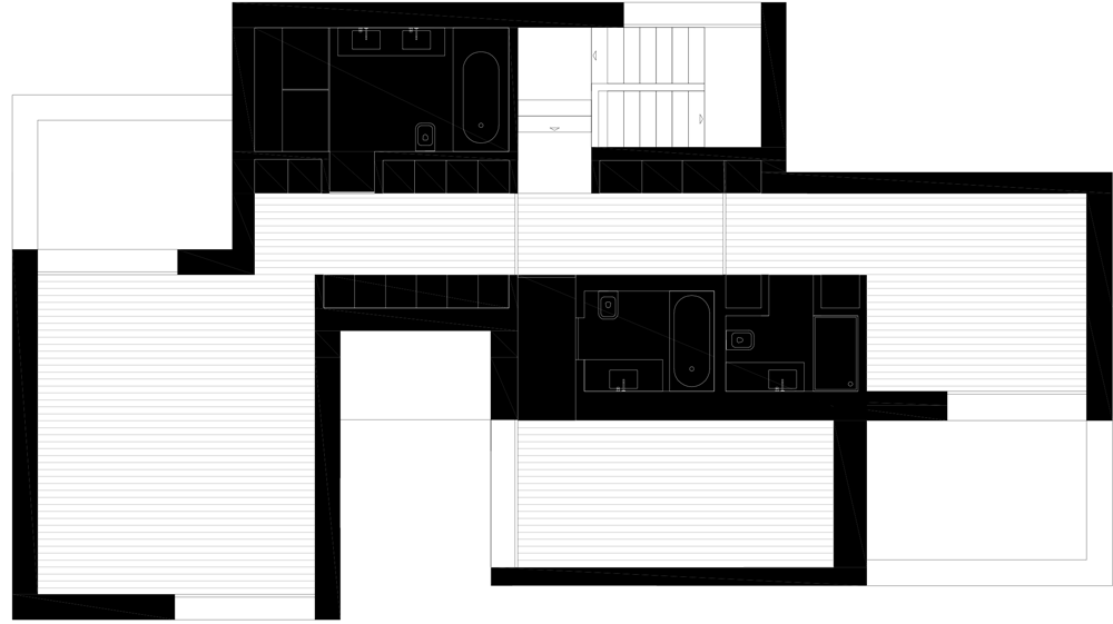 First floor plan of House MR by 236 Arquitectos