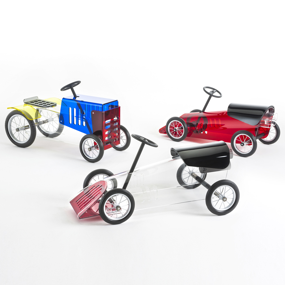 Piero Lissoni's Trattore and Macchinine plastic vehicles for Kartell