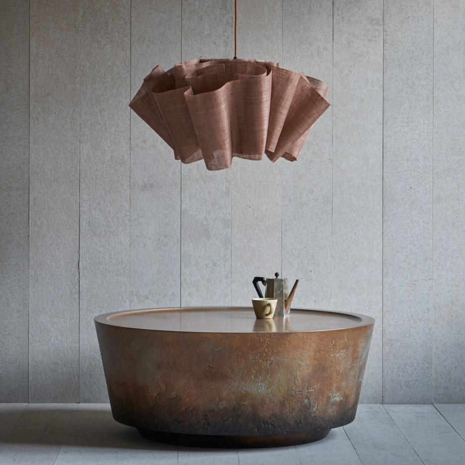 Nim copper and Jesmonite table by Pinch
