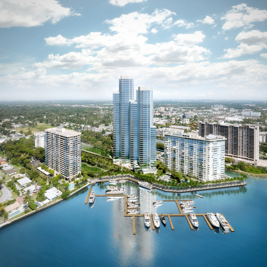 Rafael Moneo designs luxury condo towers for the Miami waterfront