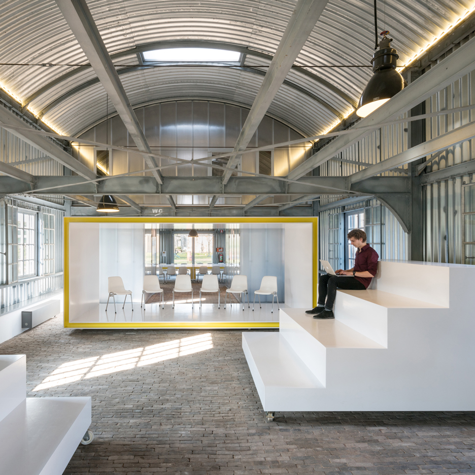 Mobile furniture by PolyLester provides reconfigurable interior for Amsterdam arts venue