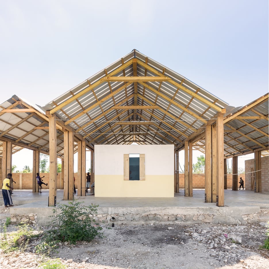 Freestanding roof spans Haiti orphanage by Bonaventura Visconti di Modrone