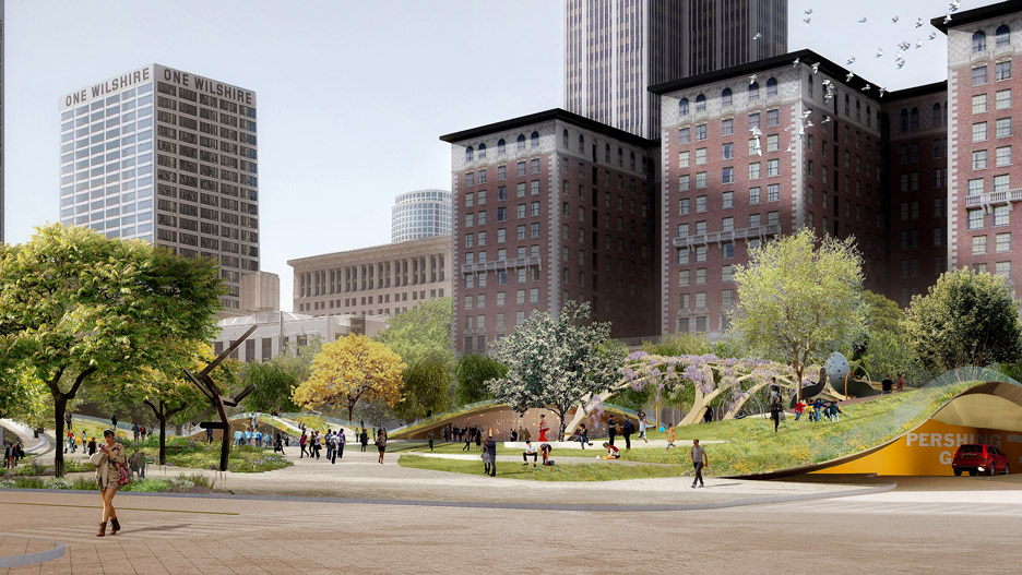 wHY and Civitas Pershing square renovation proposal architecture news Los Angeles LA USA