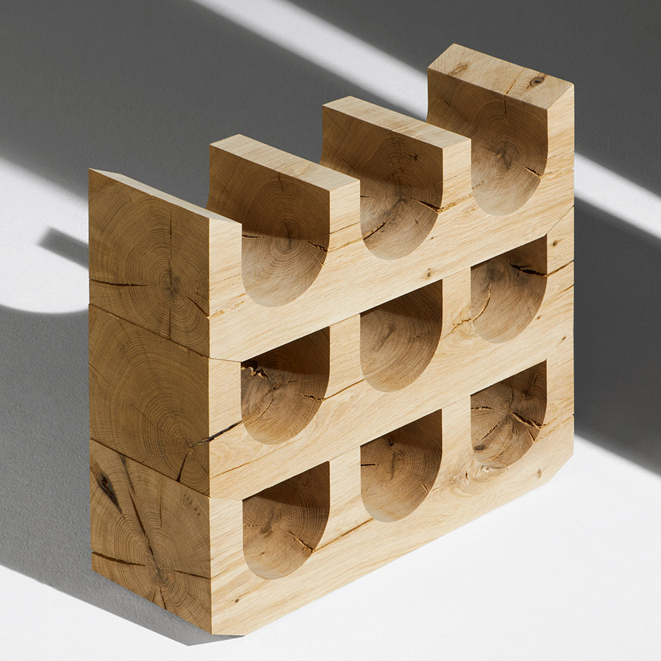 ÉCAL students use wood offcuts to create objects based on e15 stool