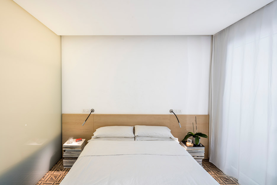 Barcelona apartment renovation by Narch revealing mosaic floors