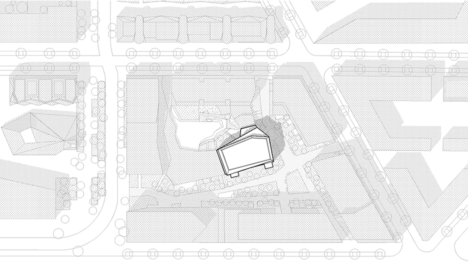 Site plan of Arches Boulogne by Antonini Darmon, a social housing scheme in Paris, France