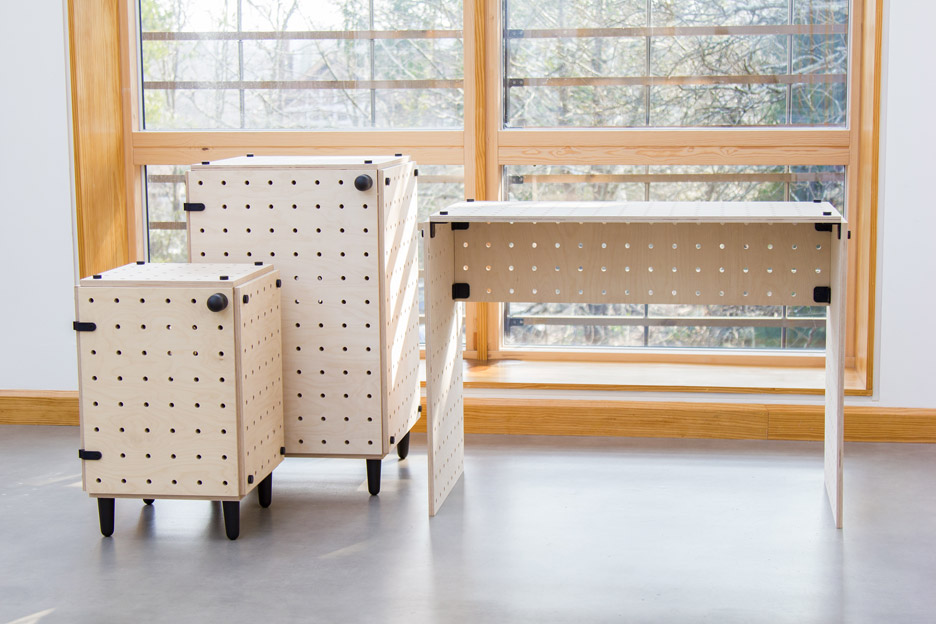 Crisscross flatpack furniture by Sam Wrigley