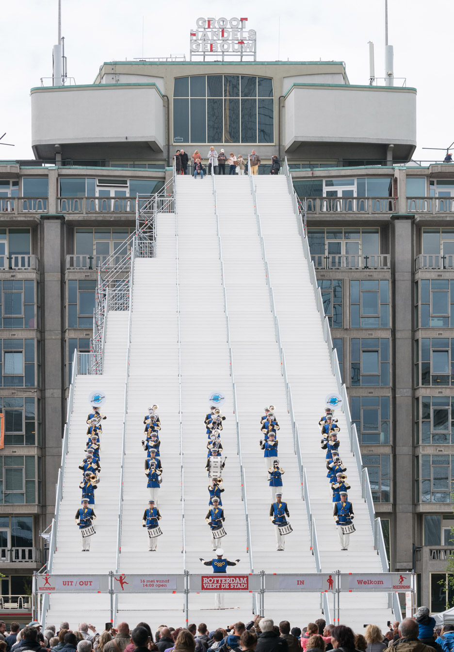MVRDV completes The Stairs, a giant scaffolding staircase in Rotterdam city centre