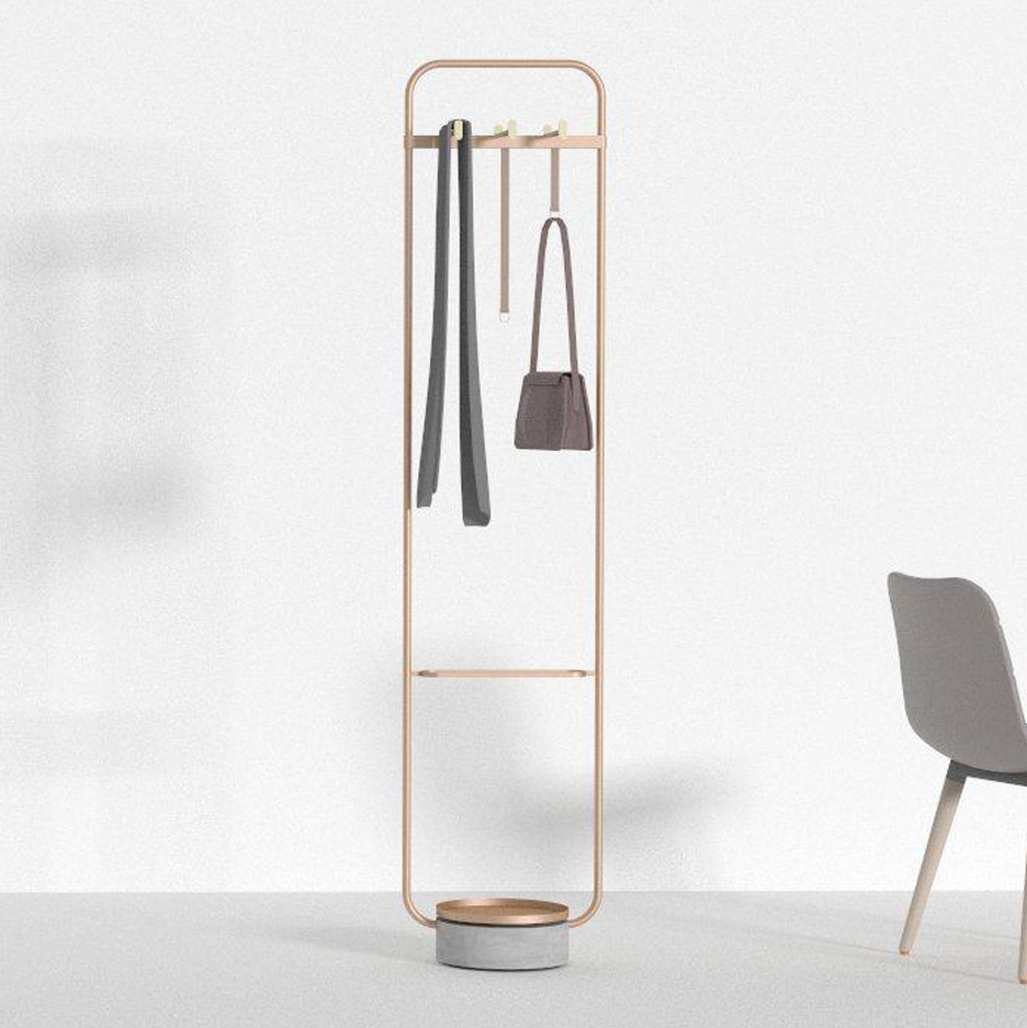 Hanger is a minimal clothes stand designed by Chinese studio Neri & Hu