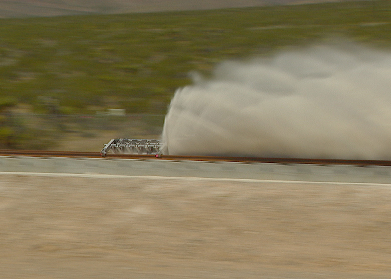 Hyperloop One project undergoes air propulsion test in the Nevada desert
