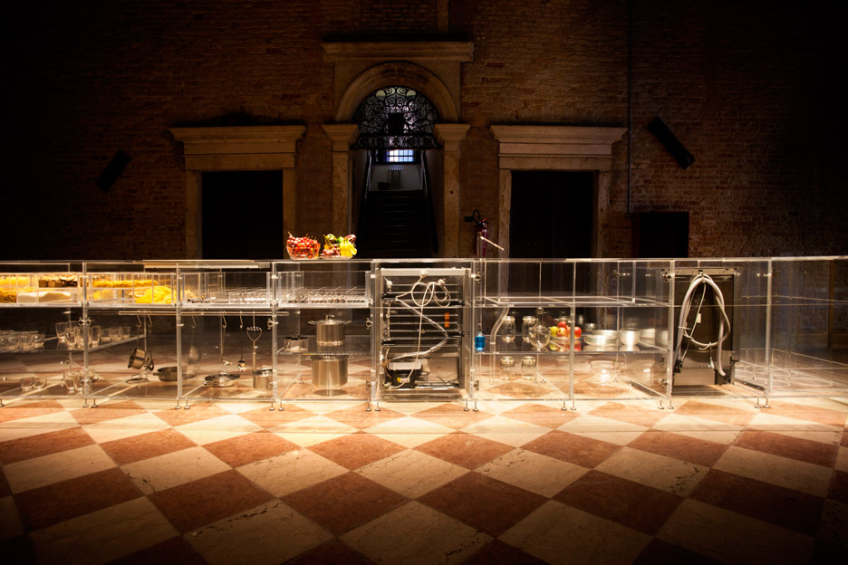 Infinity kitchen by MVRDV unveiled at the Venice Biennale 2016 is completely transparent